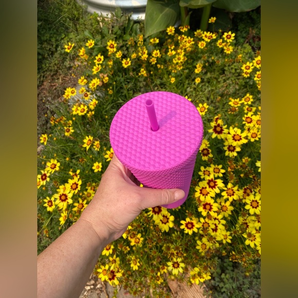 Starbucks BNWT LATAM Soft Touch Matte Purple 24oz Studded Tumbler - Picture 3 of 5